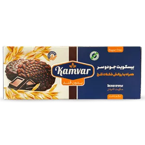 بیسکویت جو دوسر با روکش شکلات تلخ کامور