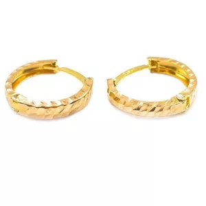 گوشواره طلا حلقه ای تراش امگا SH0310 