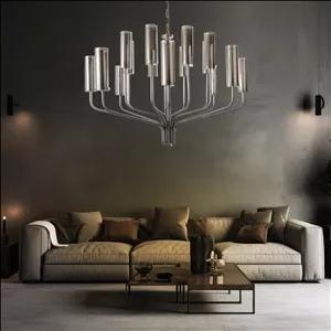 لوستر فلزی مدرن مدل تینا کروم