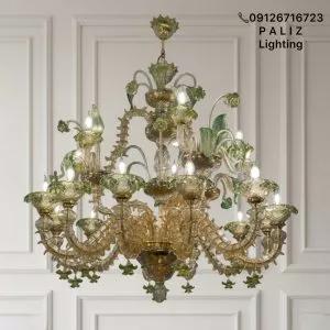 لوستر مورانو کریستالی دست ساز