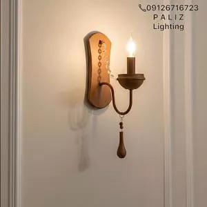 دیوارکوب روستیک مدل چوب و کریستال