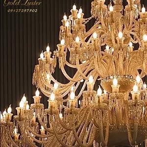 لوستر کریستال باکارات طبقاتی در انواع رنگبندی و سایز