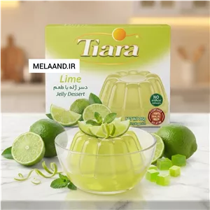 پودر ژله تیارا لیمو ترش (ژله لیمو ترش تیاری) ۸۰ گرمی Tiara Jelly Dessert lime Flavour