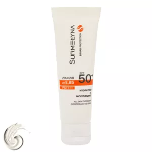 کرم ضد آفتاب بی‌رنگ سورملینا، SPF 50، مدل 00 UVA UVB، مناسب انواع پوست با حجم 50 میلی‌لیتر، ضد حساسیت، فاقد پارابن و سیلیکون، محافظت‌کننده در برابر اشعه‌های UVA و UVB، بدون تست حیوانی، PA++++، ضد پیری، ضد جوش،  با ماندگاری 2 ساعته