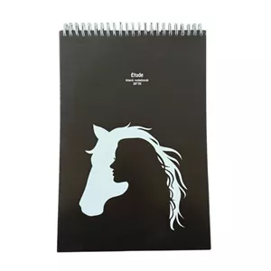 دفتر طراحی 20 برگ اتود طرح سیاه برگ مدل 20*30 کد 2233