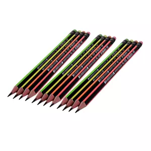 مداد مشکی استورم مدل پاک کن دار HL-102 HB بسته 12 عددی