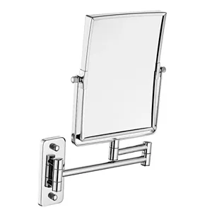 آینه اصلاح دیواری مستطیل بازویی استیل براق