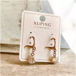 گوشواره ژوپینگ حلقه ای سواروسکی سفید