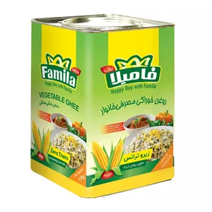 روغن خوراکی مصرفی خانوار (جامد) حاوی ذرت 5000 گرمی فامیلا امگا