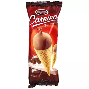 بستنی پاستوریزه قیفی کاکائویی مخلوط با چربی نباتی از برند دومینو وزن محصول ( 65 گرم )