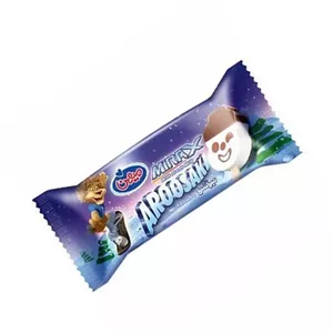 بستنی شیری وانیلی و کاکائویی با تزئین شکلات برند میهن وزن محصول ( 60g )