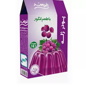 پودر ژله فرمند با طعم انگور حاوی ویتامین100 گرمی