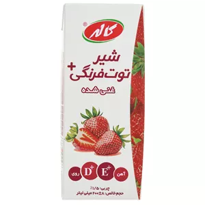 شیر توت فرنگی 200 میلی لیتر کاله