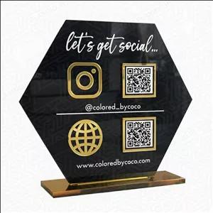 استند کیو آر کد (qr code) پلکسینو مدل آرشا