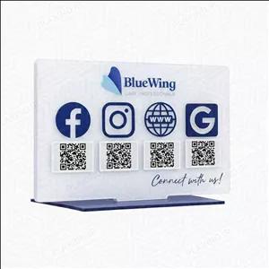 استند کیو آر کد (qr code) پلکسینو مدل زاگرس