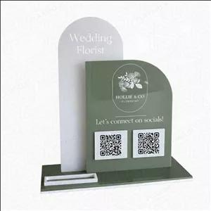 استند کیو آر کد (qr code) پلکسینو مدل فلورا