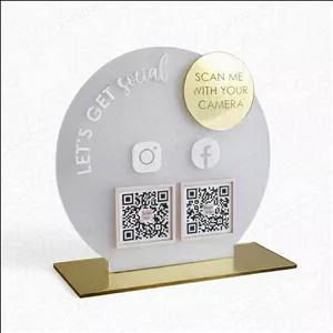 استند کیو آر کد (qr code) پلکسینو مدل لیانا