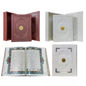 قرآن نفیس رحلی رقعی معطر چرم جعبه دار کد 120109