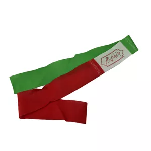 سربند پرچم ایران متن جانم فدای رهبر-پارچه اسپان(سوزنی)5در90سانت-بسته 50عددی کد 104705