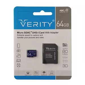 کارت حافظه microSDXC وریتی مدل Final 533X کلاس 10 استاندارد UHS-I U3 سرعت 80MBps ظرفیت 64 گیگابایت به همراه آداپتور SD