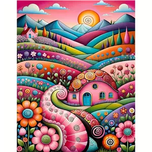 نقاشی الماسی بزرگسال سرزمین الماس رنگ - سایز 40*50 (تمام‌نگین)