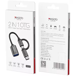 تبدیل OTG 2 IN 1 MicroUSBType-C یسیدو Yesido GS02