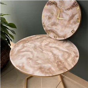 میز جلو مبلی رزینی طرح گرد قطر80 جهیزیه عروس