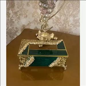 جا دستمال کاغذی شیشه ای رزینی باکس دستمال