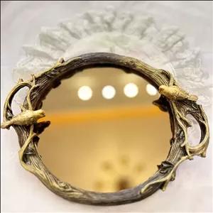 سینی گنجشکی کف آینه سینی سرو و پذیرایی