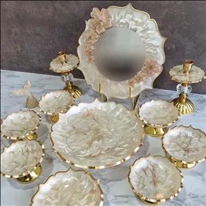 هفت‌سین رزینی طرح مرمر صدفی