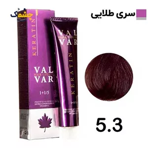 رنگ مو وال وار قهوه ای طلایی روشن سری طلایی شماره 5.3 حجم 120 میلی لیتر