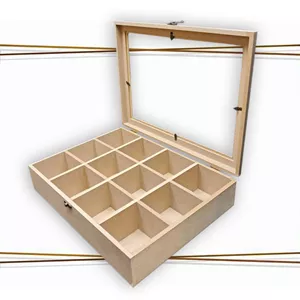 بیس خام MDF جعبه درب شیشه ای همراه با پلکسی درب 12-403010