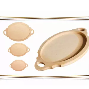 بیس خام MDF سینی بیضی شقایق