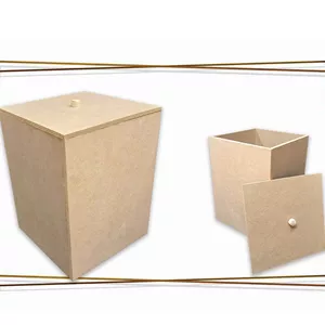 بیس خام MDF سطل درب دار