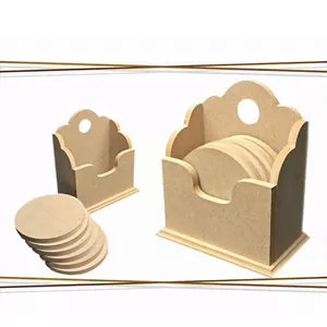 بیس خام MDF زیر لیوانی طرح دار