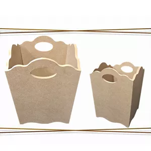 بیس خام MDF سطل دالبر شیب دار 26*20*20