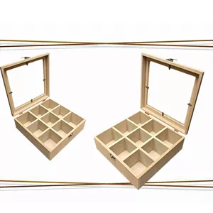 بیس خام MDF جعبه درب شیشه ای 9-252510