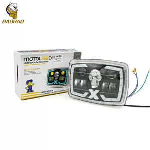 چراغ جلوی موتورسیکلت مدل اسکلتی لنزدار و راهنمادار