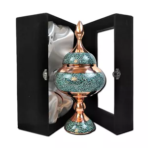 شکلات خوری مس و فیروزه کوب اصفهان (ارتفاع 32 و قطر 14س) 