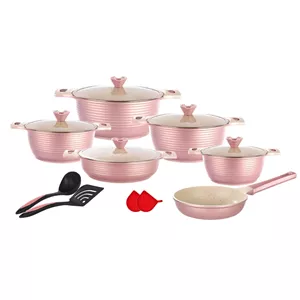 سرویس قابلمه 15 پارچه گرانیت ویکند مدل FLOWER