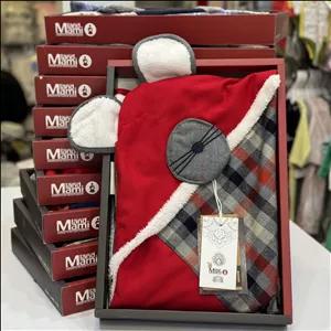 پتو نوزاد و کودک دورپیچ کلاه دار مدل پیچازی مامی لند mamiland طرح خرگوش