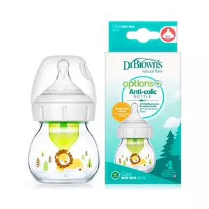 شیشه شیر طلقی ۶۰ میل باریک دکتر براون(براونز) Dr browns با سرشیشه ۱ قطره