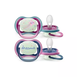 پستانک ارتودنسی بادامی دوتایی ۶تا۱۸ ماهگی الترا ایر فیلیپس اونت philips avent کد scf085/60