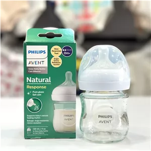 شیشه شیر طلقی طرح دار ۱۵۰ میل عریض دکتر براون(براونز) Dr browns با سرشیشه پهن ۱ قطره