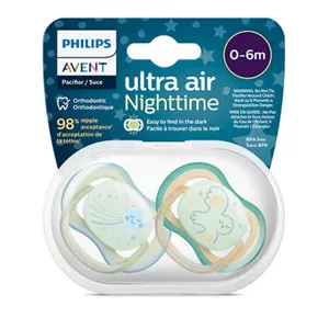 پستانک ارتودنسی 0تا6 ماه 2 عددی الترا ایر ultra air فیلیپس اونت philips avent طرح فیل و پنگوئن
