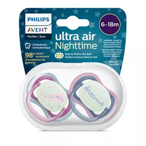 پستانک ارتودنسی 6تا18 ماه 2 عددی الترا ایر ultra air فیلیپس اونت philips avent طرح ماهی و اسب دریایی