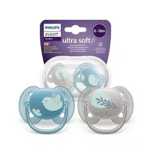 پستانک ارتودنسی بادامی دوتایی ۶تا۱۸ ماهگی الترا ایر فیلیپس اونت philips avent کد scf085/61