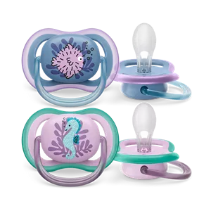 پستانک ارتودنسی بادامی دوتایی ۶تا۱۸ ماهگی الترا ایر فیلیپس اونت philips avent کد scf080/۸۰