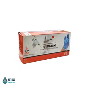 دستکش نیتریل آبی سورنا سایز لارج