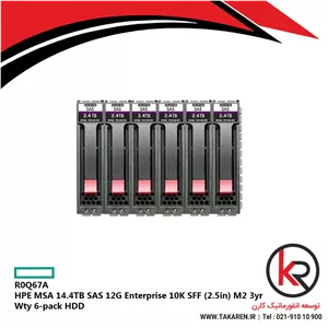 HPE MSA R0Q67A 14.4TB SAS 12G Enterprise 10K SFF (2.5in) M2 3yr Wty 6-pack HDD Bundle